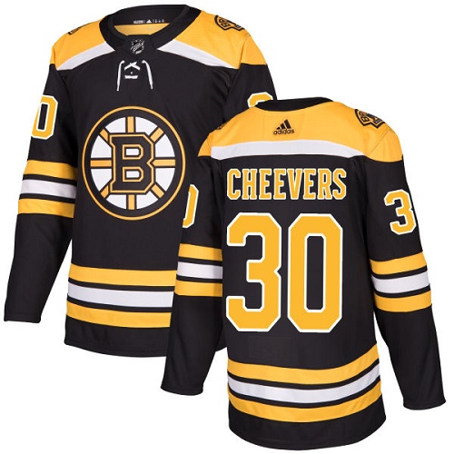 Adidas Men Boston Bruins #30 Gerry Cheevers Black Home Authentic Stitched NHL Jersey